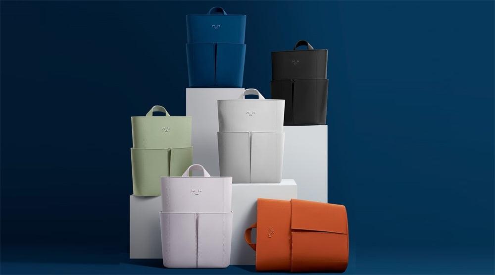 Stylish minimalist backpacks and bags in multiple colors, modern design for everyday use