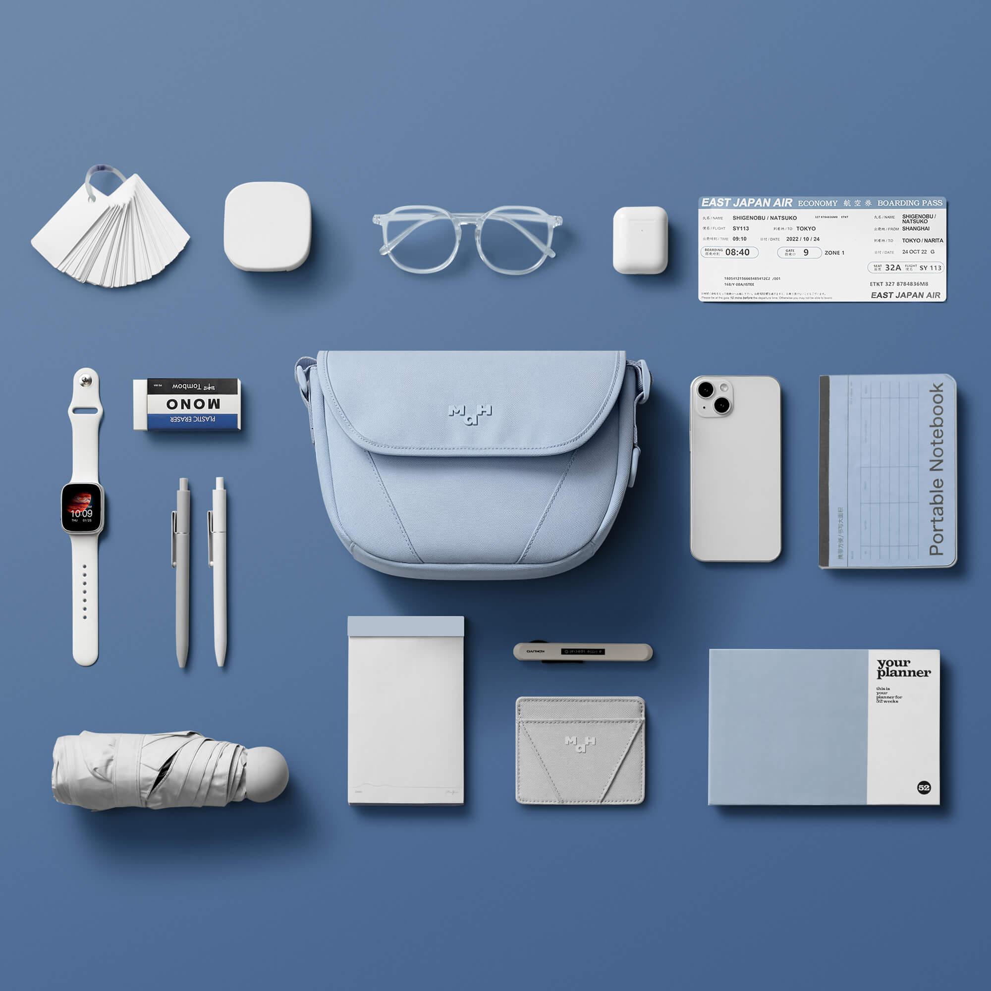 MaH Small Crossbody Bag in Cloud Blue