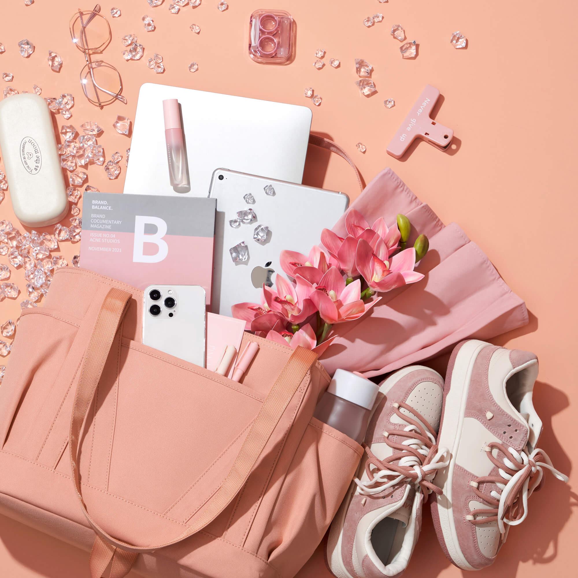 Waterproof Womens Tote Bags Pink