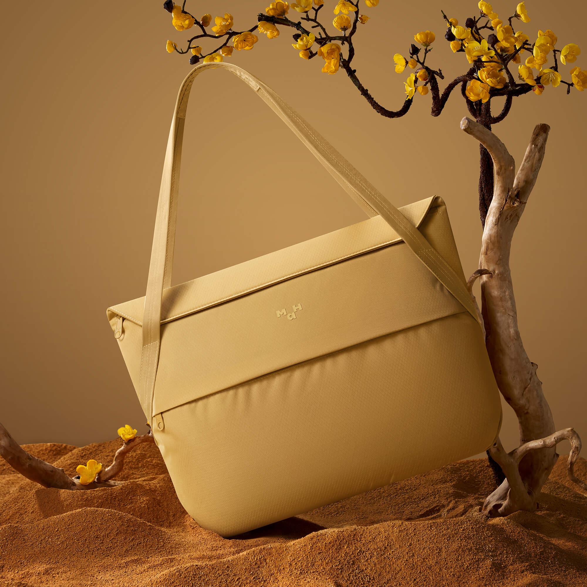 Minimalist Yellow Tote Bag For Uni