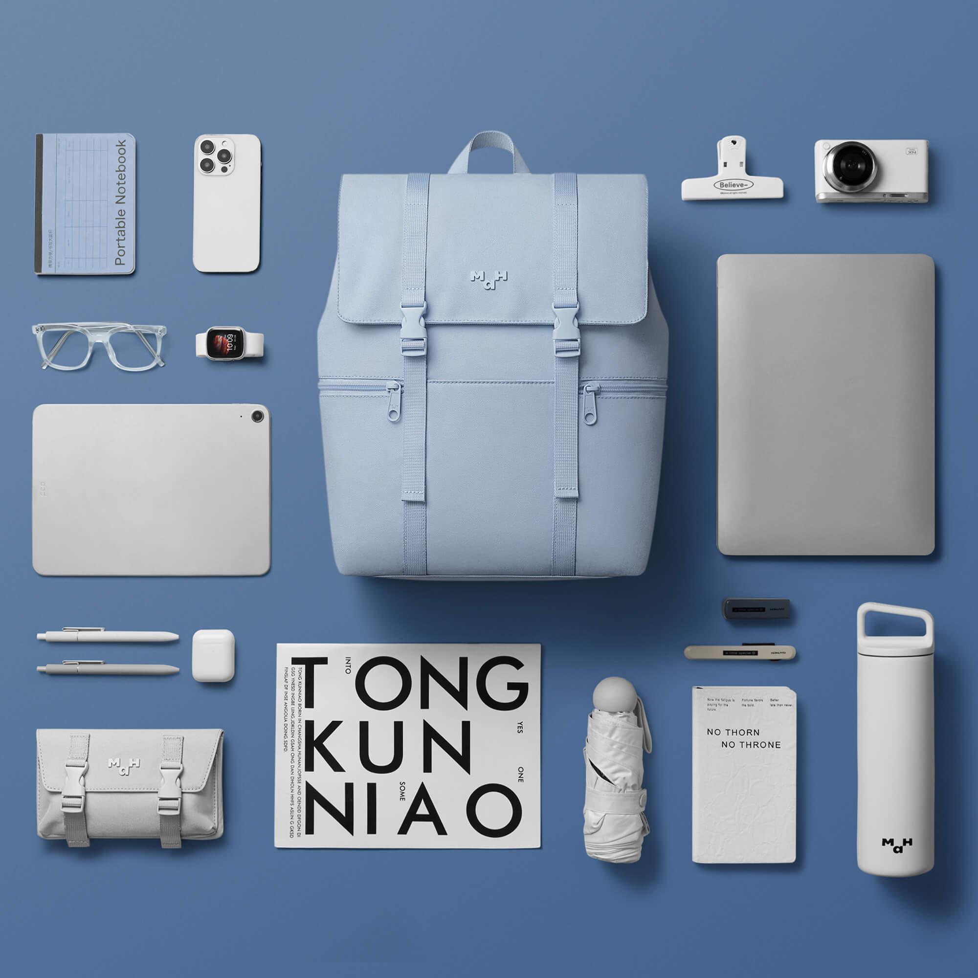 Cloud Blue Flap Over Backpack | MaH