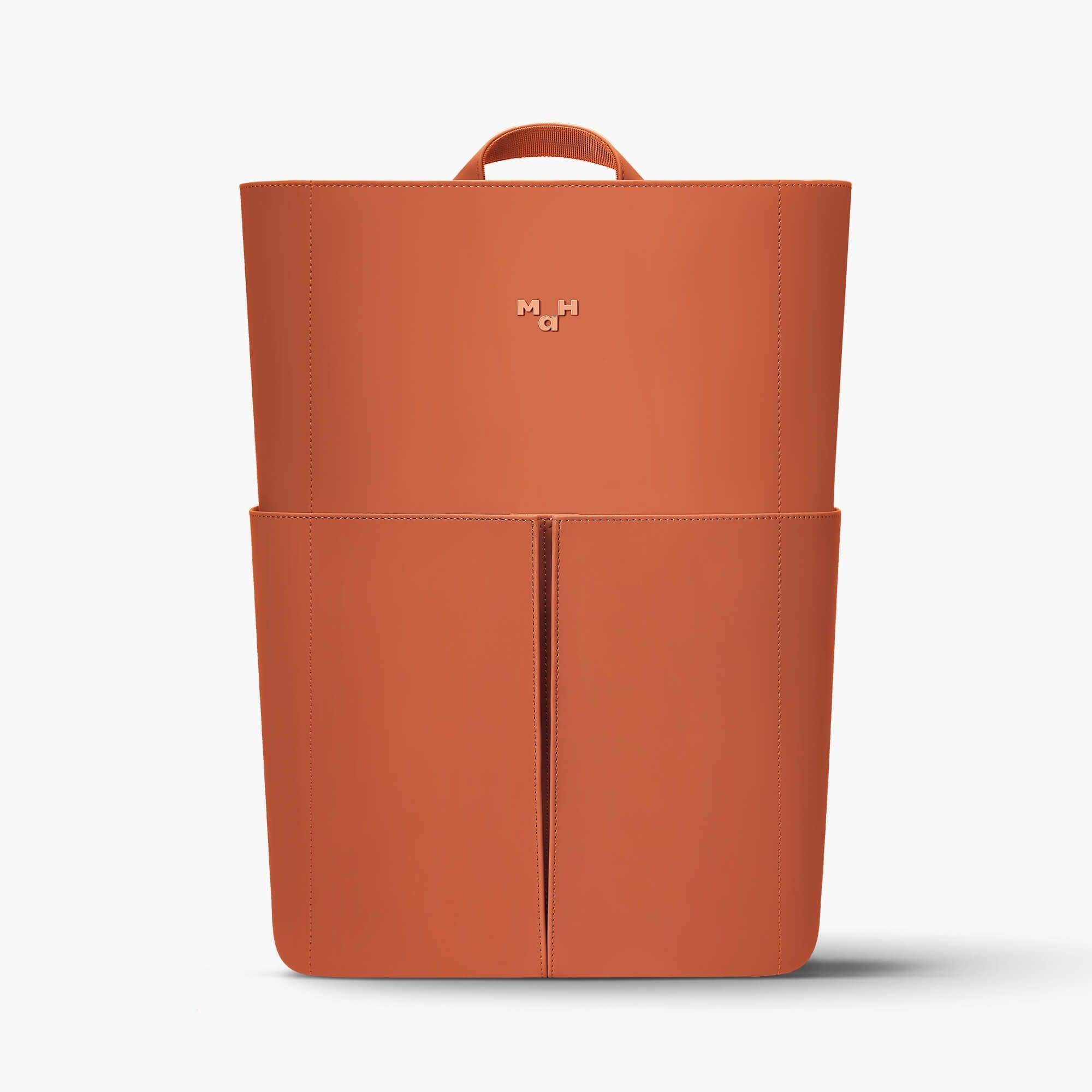 Laptop Backpack-PU Leather Schoolbag