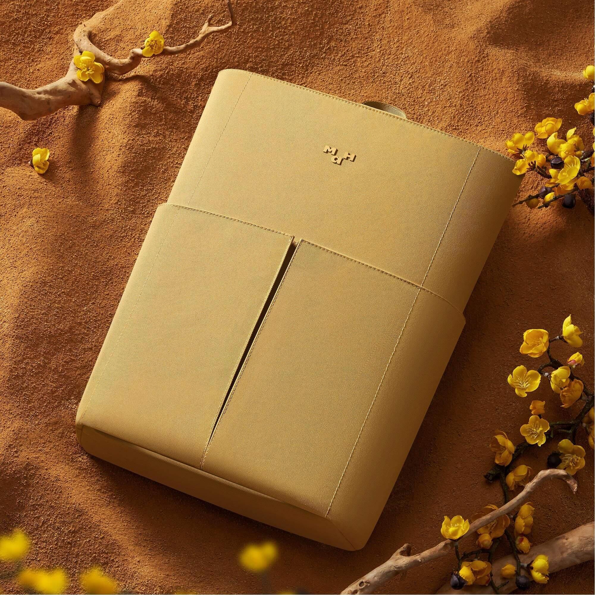 Minimalist Yellow Laptop Backpack