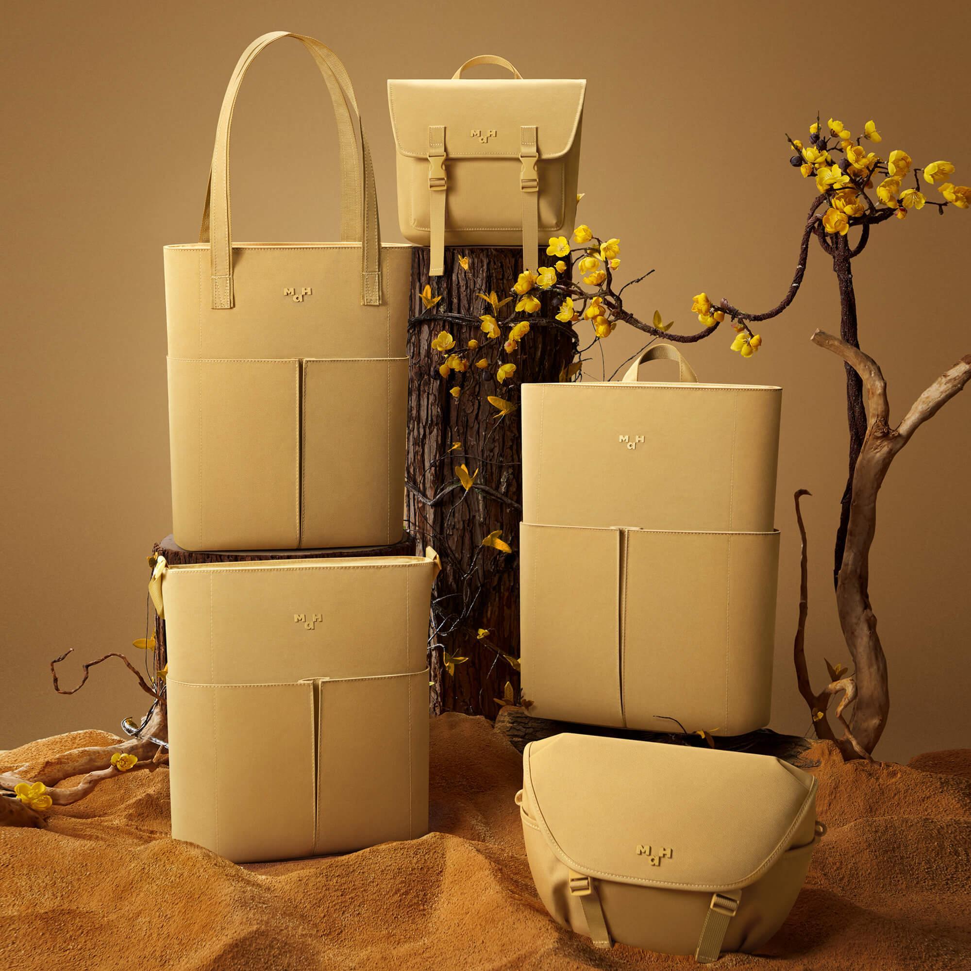 Minimalist Yellow Laptop Backpack