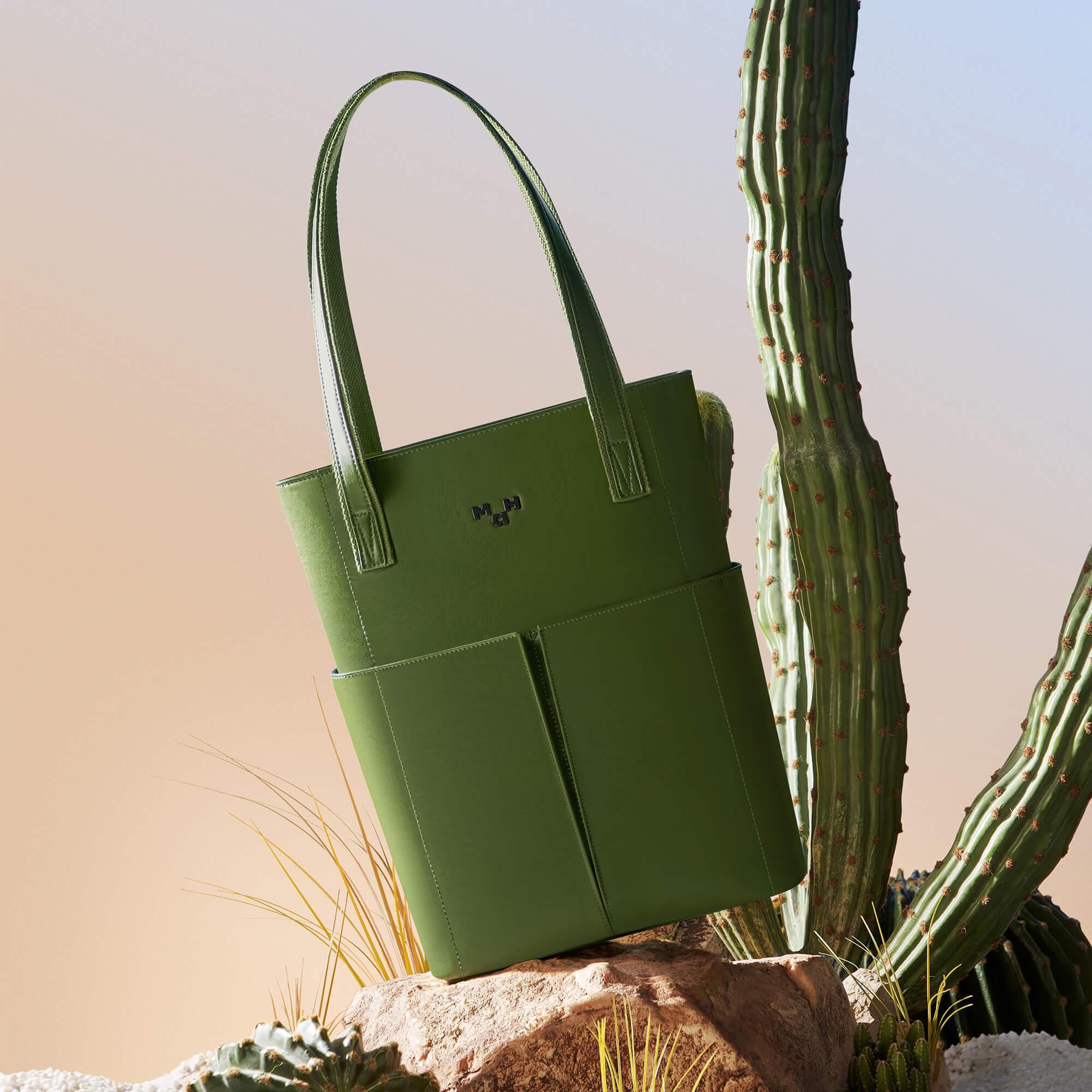Cactus Leather Tote Bag