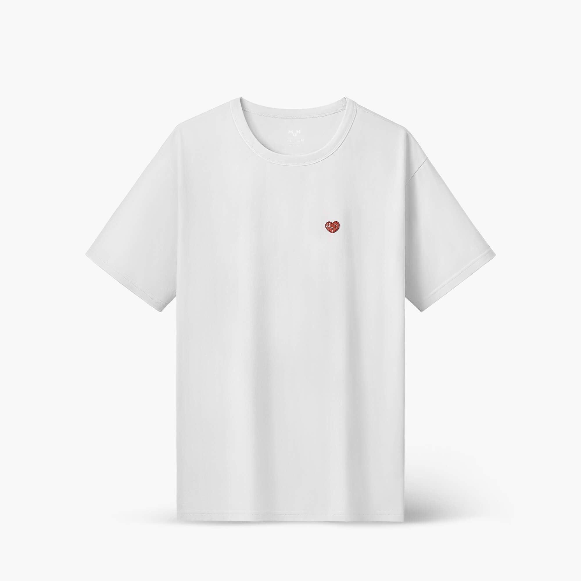 Cotton Loose T Shirt in White