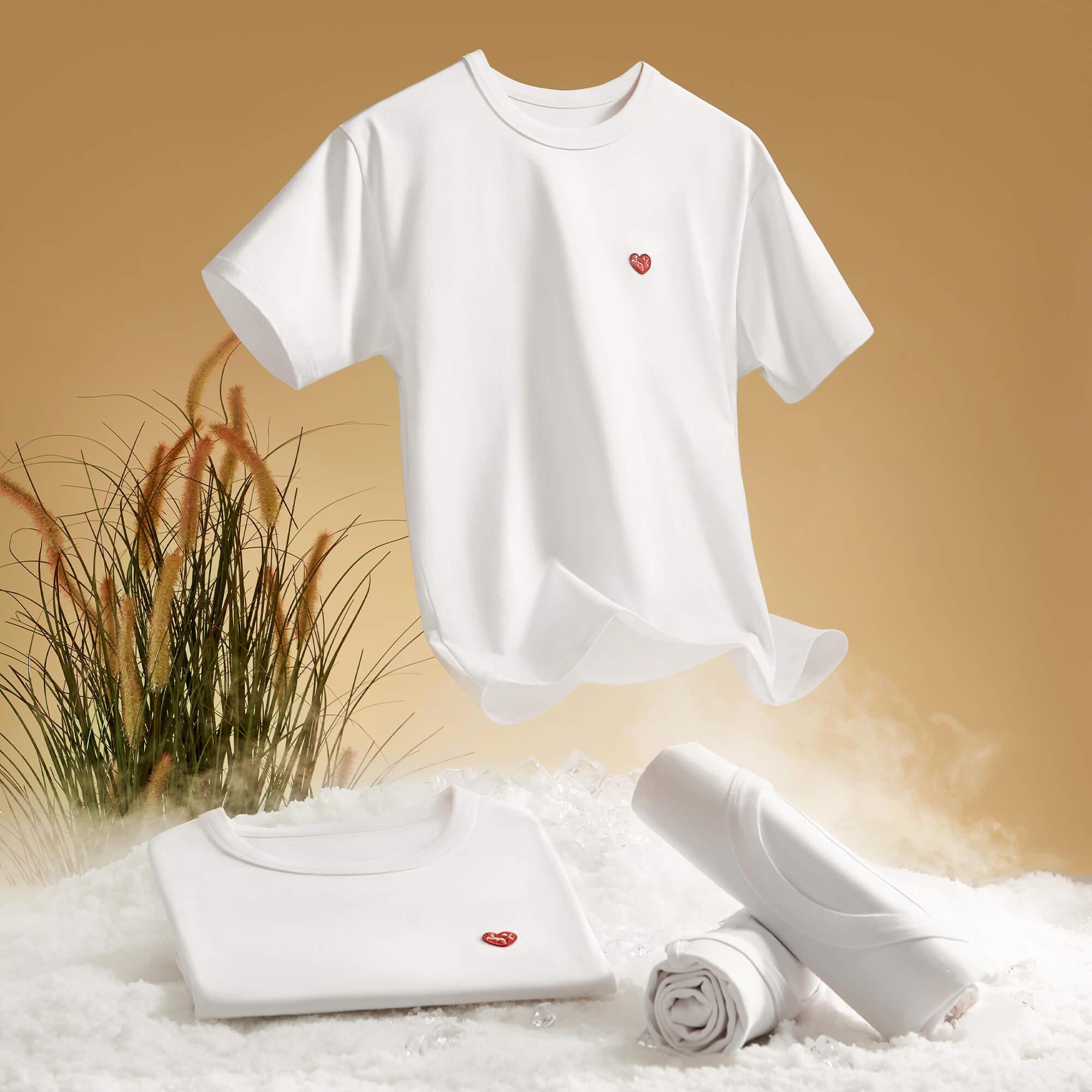 Cotton Loose T Shirt in White