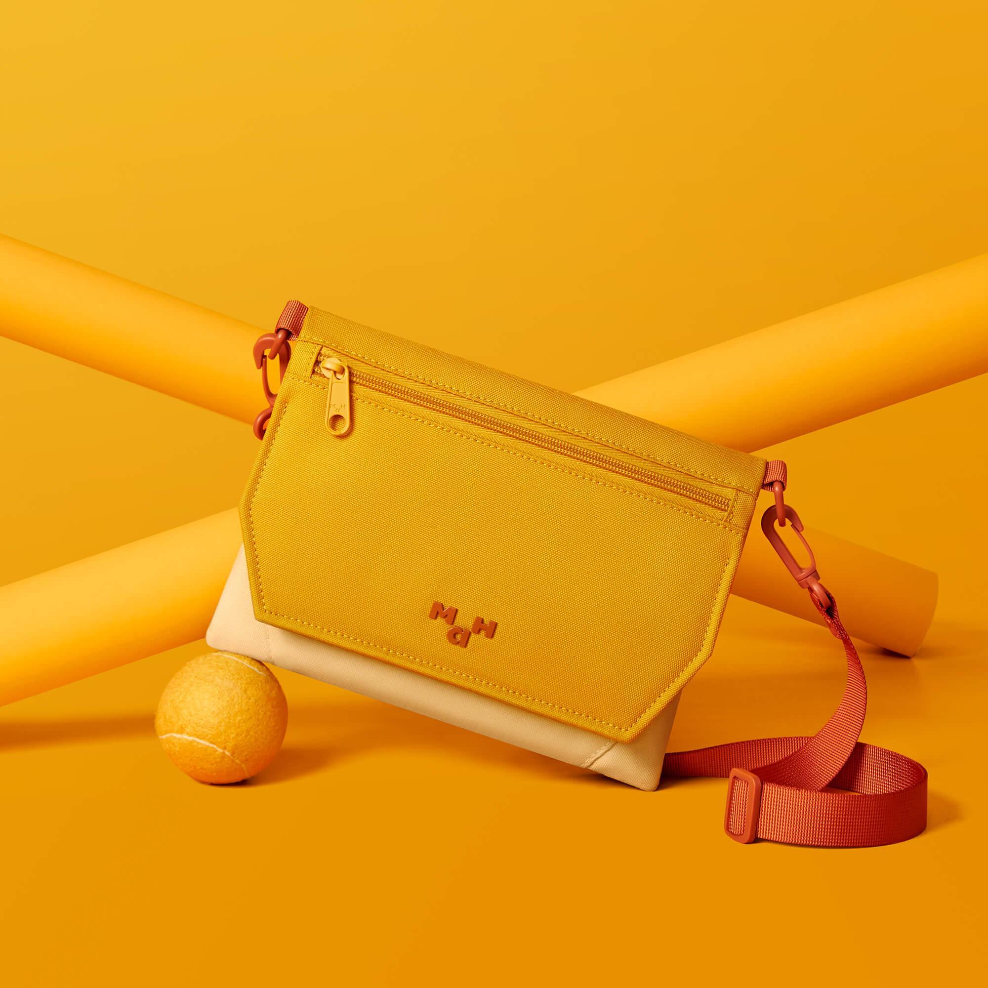Yellow Flap Crossbody Bag