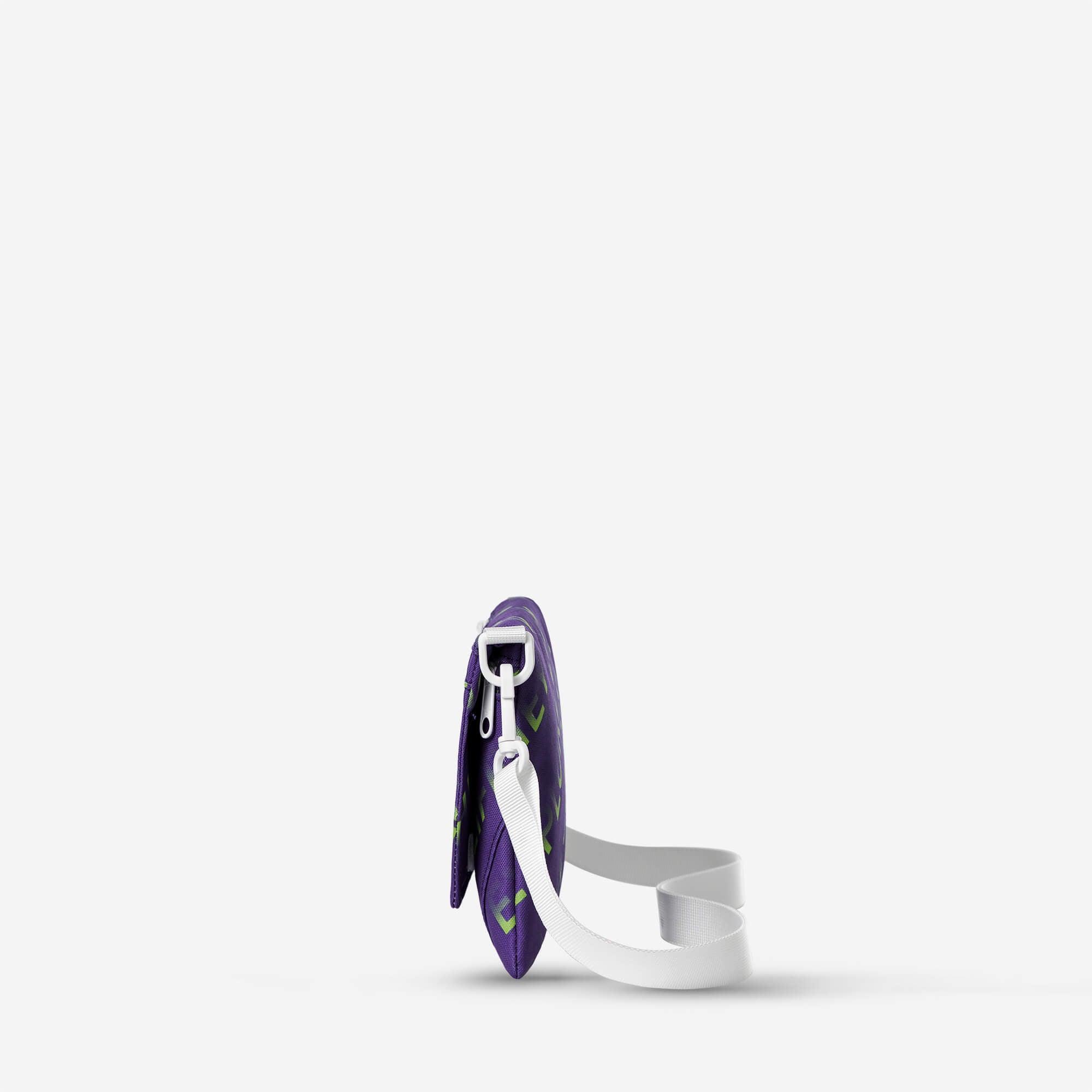 Letter Prints Purple Crossbody Bag