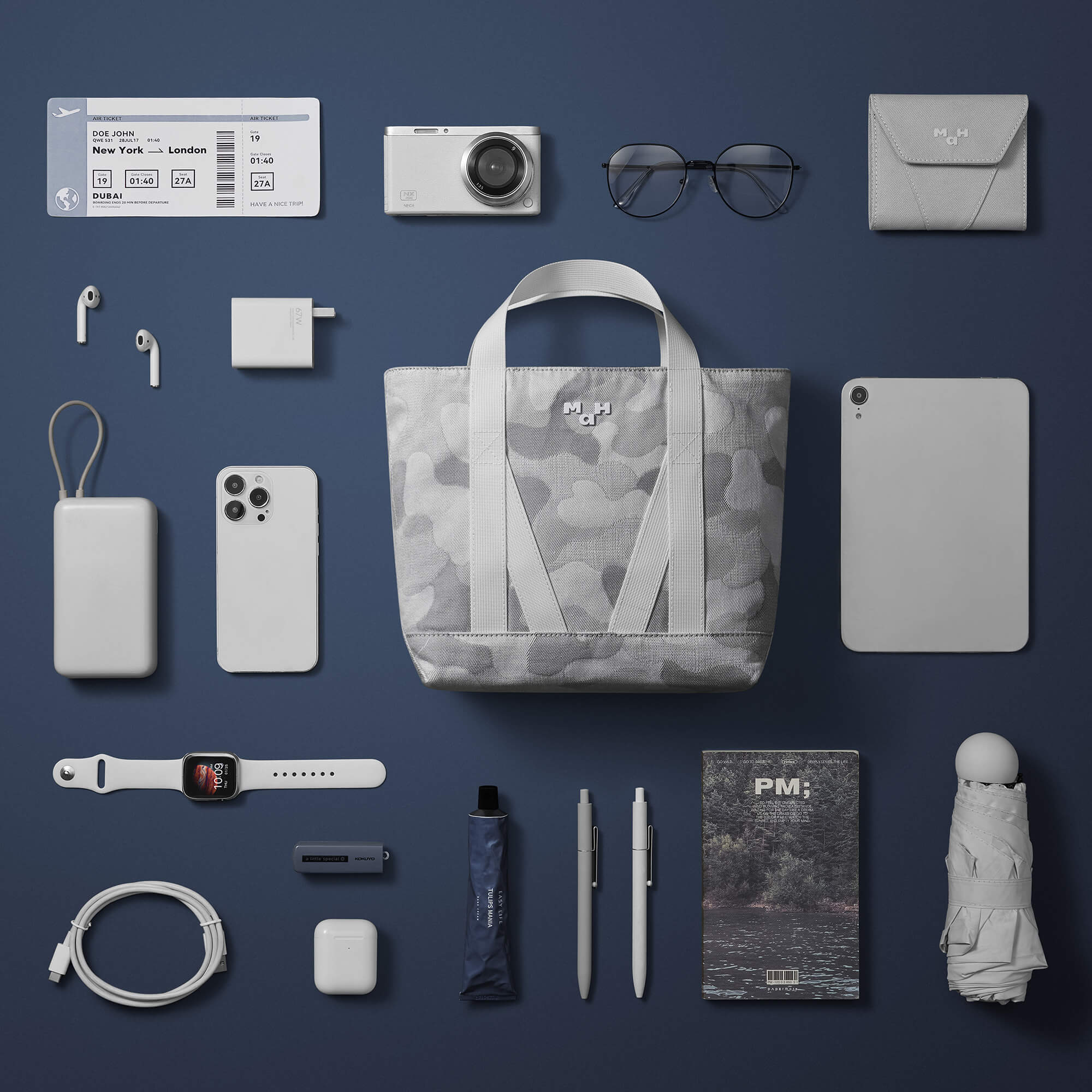 Young Hull Cross | Camouflage Denim Gray