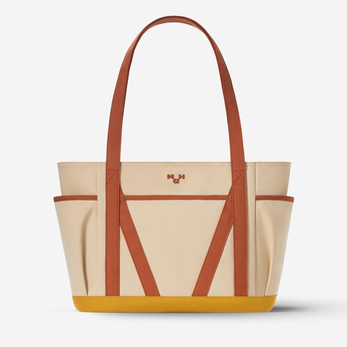 MaH Beige Canvas Tote Bag For Travel - Main Image