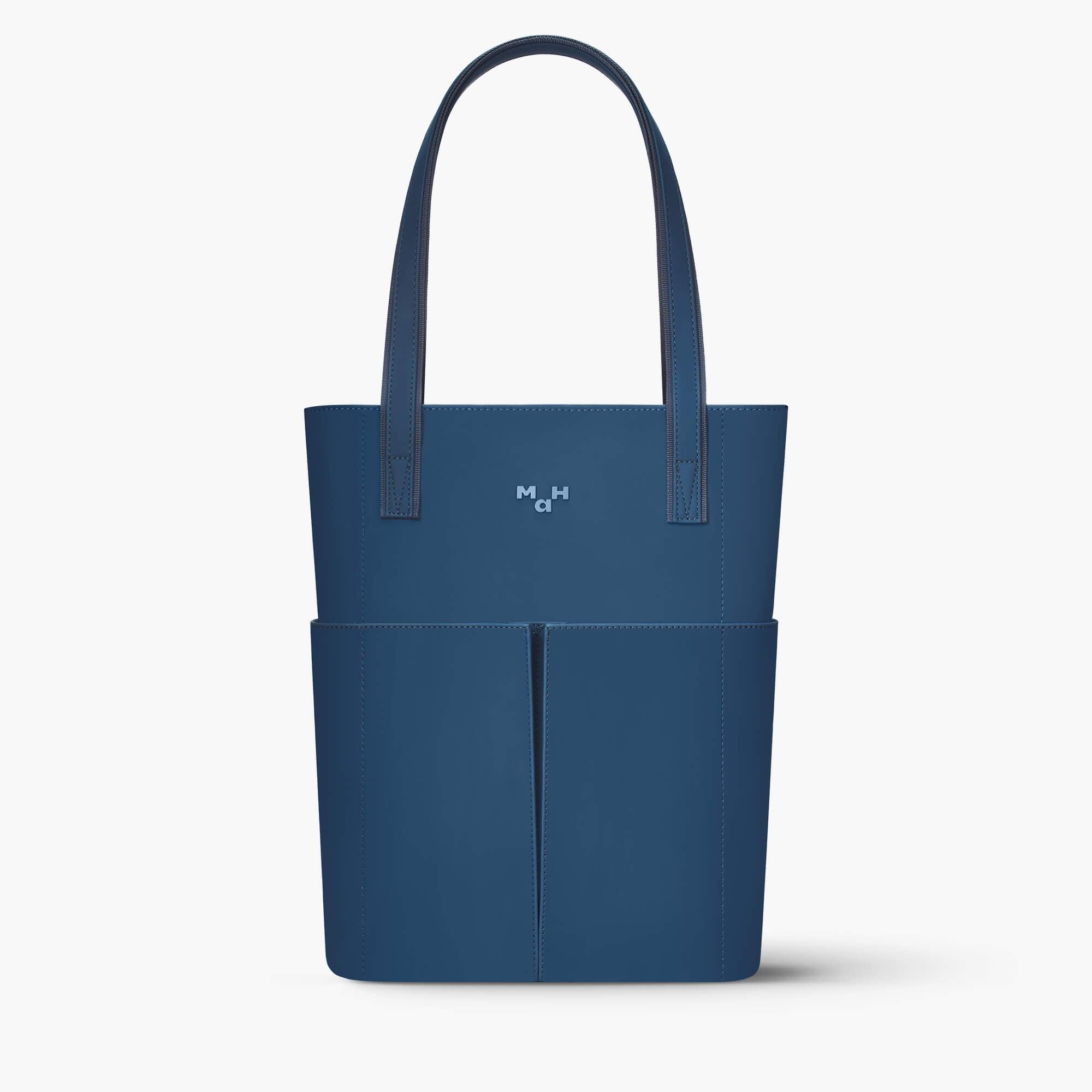 PU Leather Tote Bag - Blue