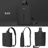 PU Leather Sling Bag-Black