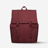 wine red backpack for work