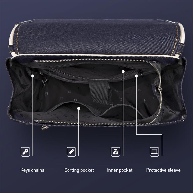 MAH Laptop Backpack - Denim Schoolbag