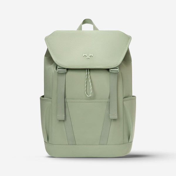 Green backpack for travel