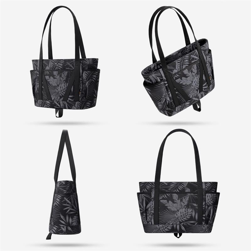 MAH Black Tote Bag Waterproof Fabric