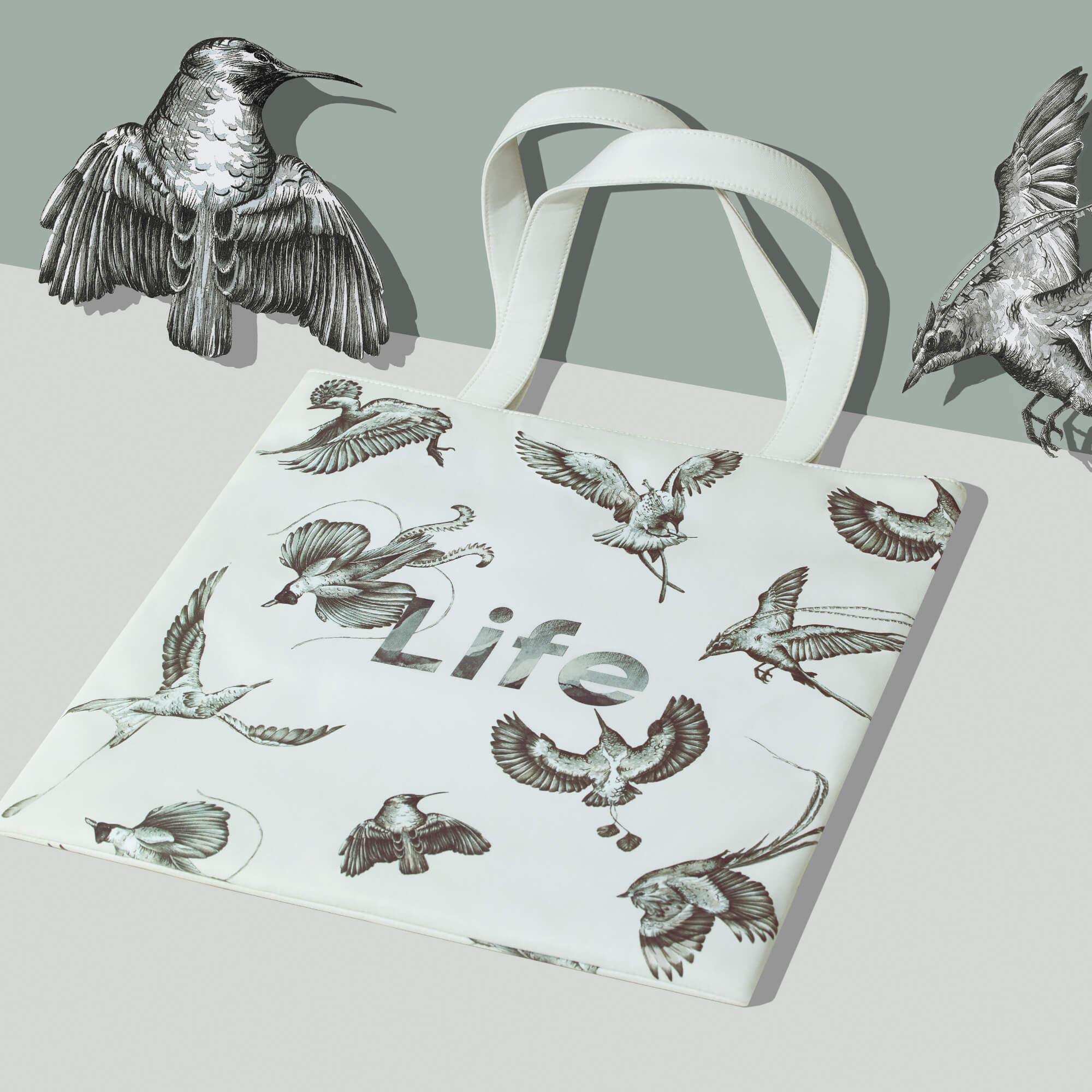 Eagle Printing Canvas Tote Bag