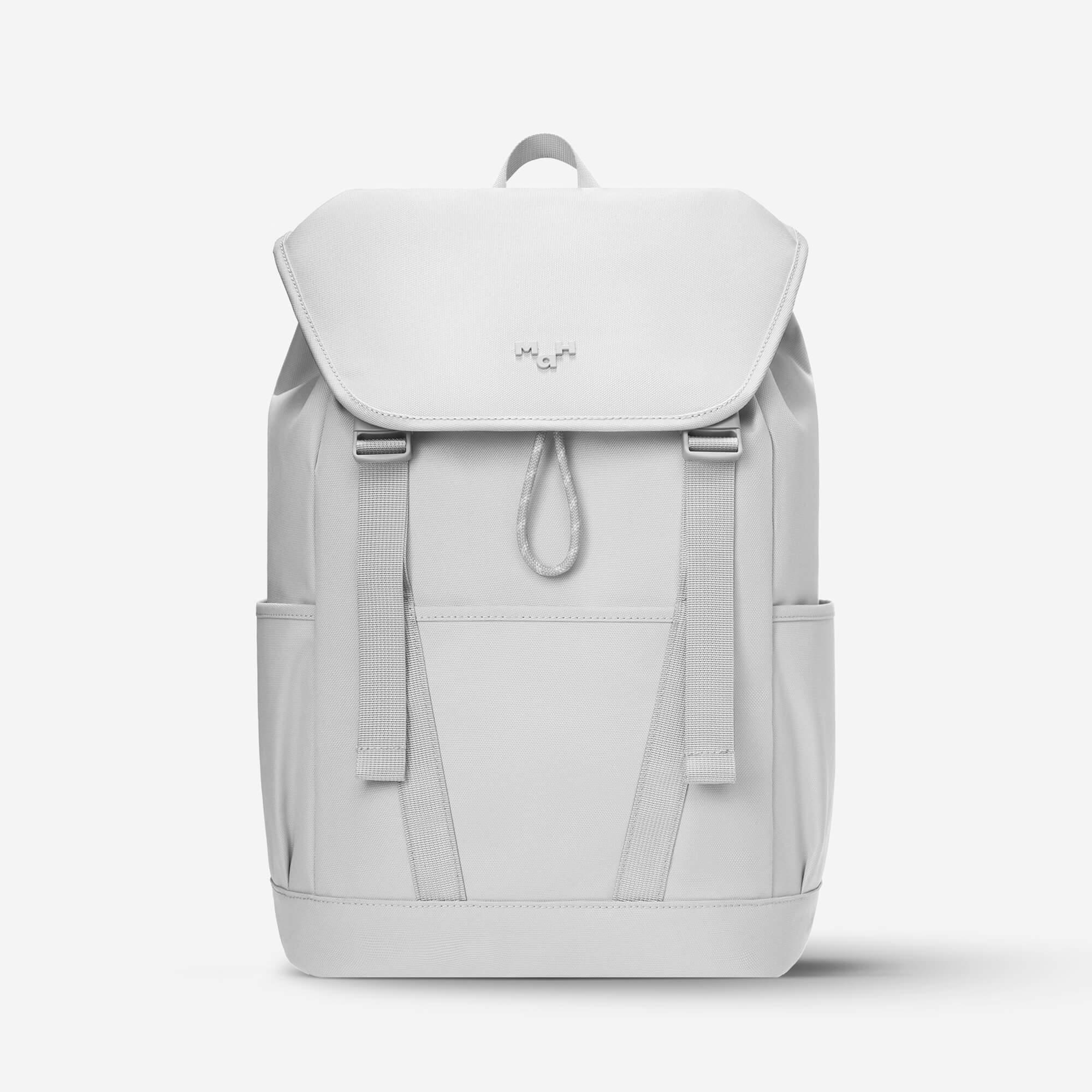 Traveling Backpack With Drawstring - Grey