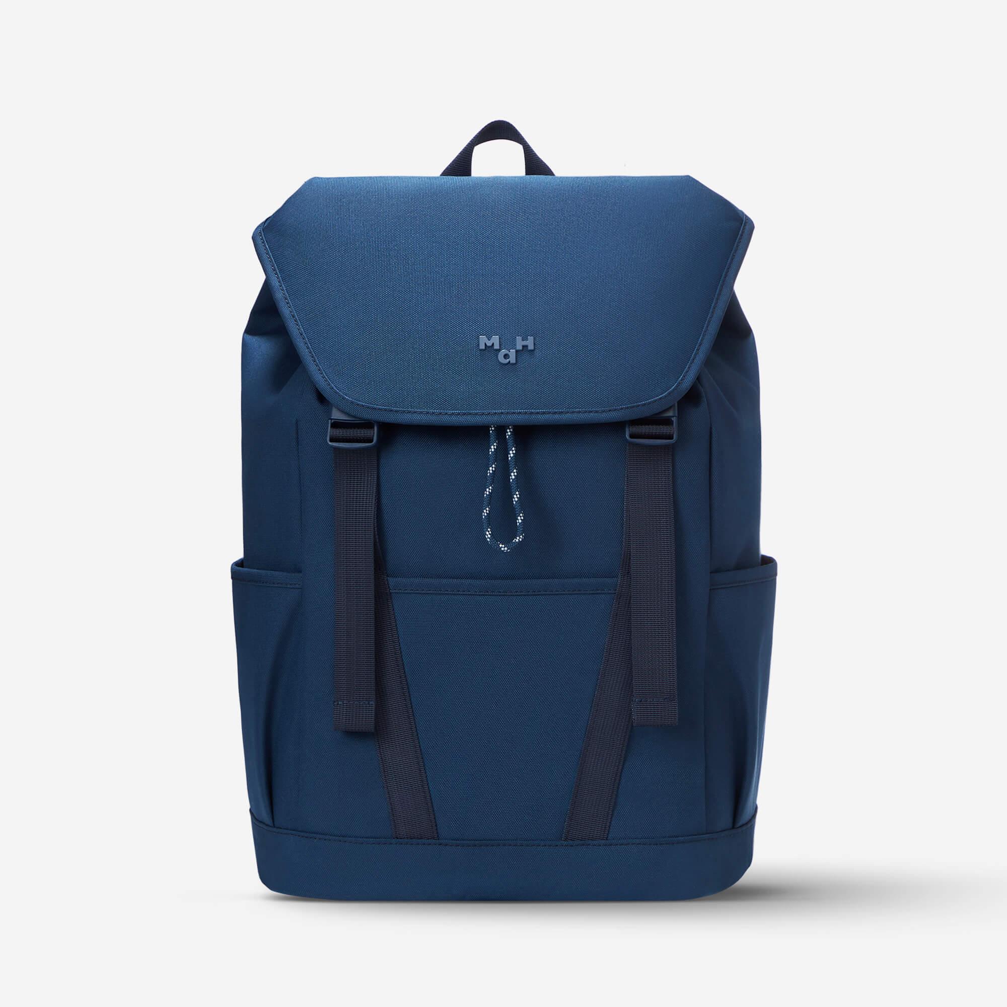 Traveling Backpack With Drawstring - Blue