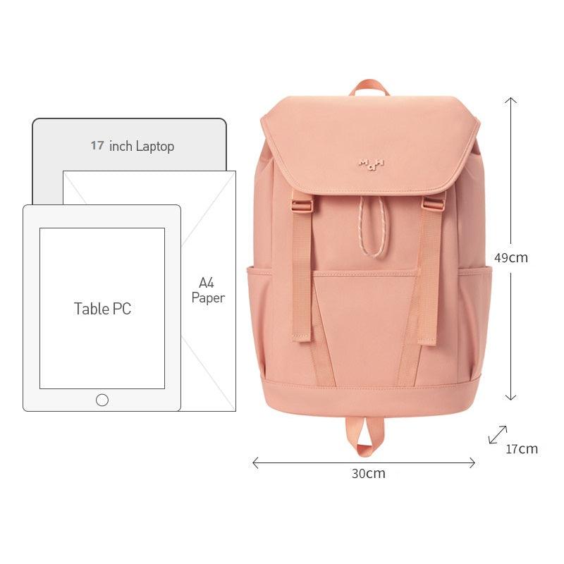 MAH Girls Pink Backpack For Traveling- 17 Inch laptop sleeve