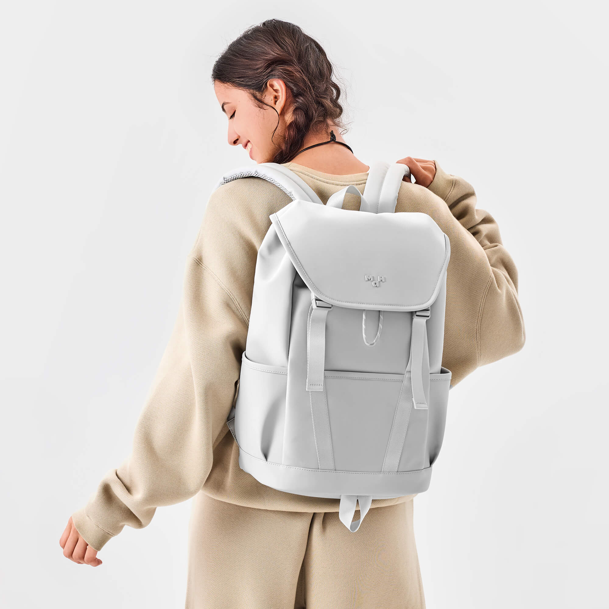 MaH 18L PU Backpack For Men and Women