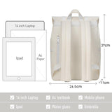 MAH Solid Color Laptop Backpack White
