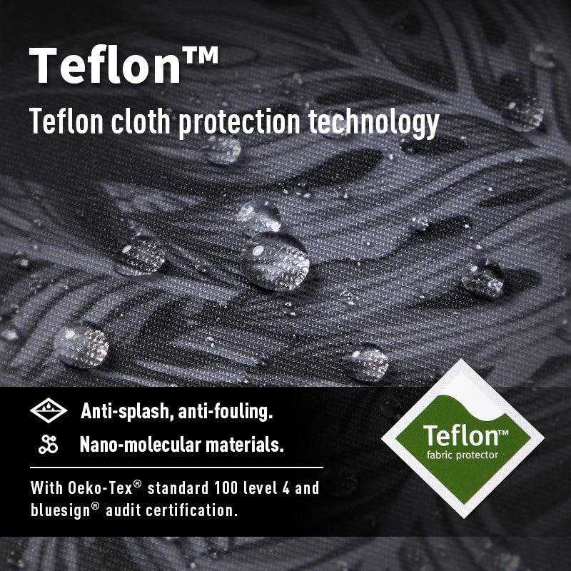 Teflon™ fabric protector with water droplets, anti-splash, nano-molecular material, Oeko-Tex® certified